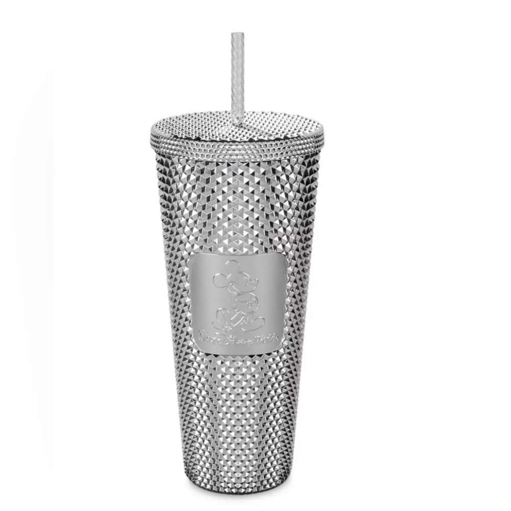 Disney Mickey 100 Years of Wonder WDW Mickey Starbucks Tumbler with Straw Silver
